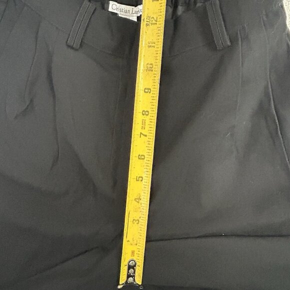 Christian Lacroix Pants Women Small Black Trouser Wide Leg High-Rise Rayon Blend - Picture 7 of 14